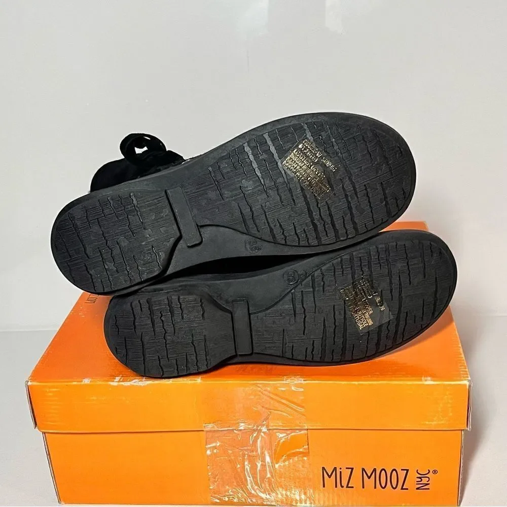 Miz Mooz Prance Suede Wide Width Wool Lined Ankle Boots